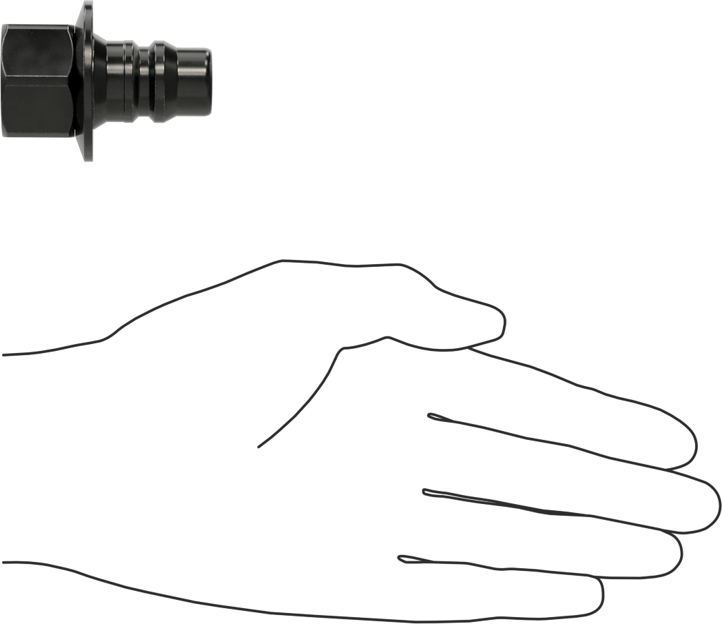 Su için Yüksek Basınçlı Hızlı Bağlantı Kesme Hortum Bağlantısı, Plug, 1/2 Kaplin Boyutu, 3/8 NPTF Dişi