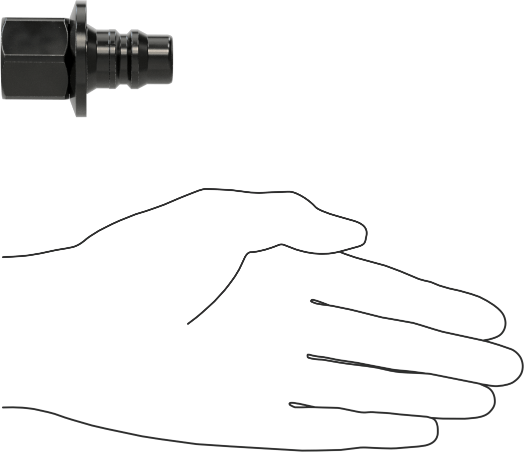 Su için Yüksek Basınçlı Hızlı Bağlantı Kesme Hortum Bağlantısı, Plug, 1/2 Kaplin Boyutu, 1/2 NPTF Dişi