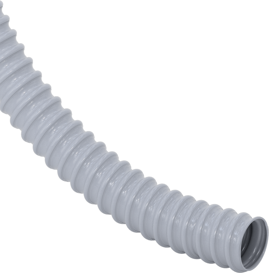 Dumanlar için Tamamen Plastik Esnek Kanal Hortumu, 1-1/2" ID, 1-3/4" OD
