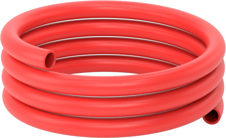Geri Çekilebilir Hava Hortumu, 3/8" ID, 1/2" OD, Kırmızı, 5 Fit Uzunluk