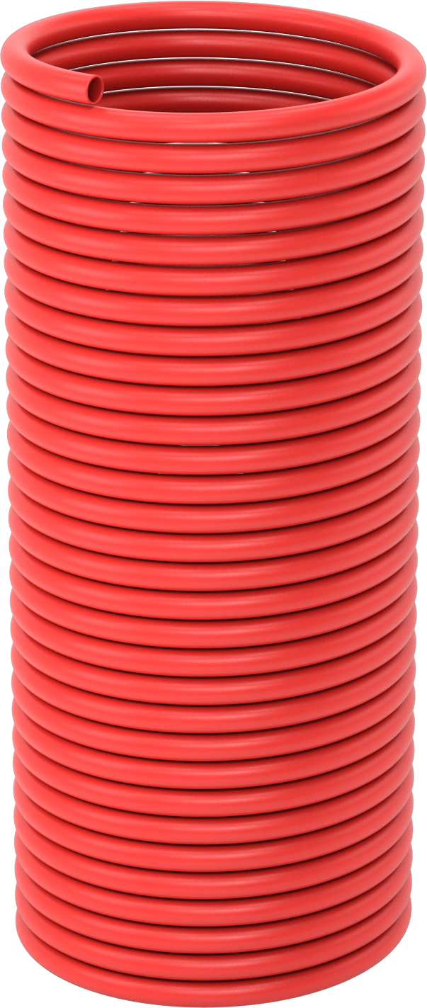 Geri Çekilebilir Hava Hortumu, 3/4" ID, 7/8" OD, Kırmızı, 100 Fit Uzunluk