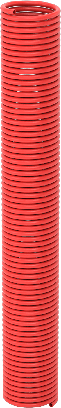 Geri Çekilebilir Hava Hortumu, 3/16" ID, 1/4" OD, Kırmızı, 50 Fit Uzunluk