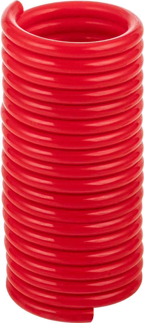 Geri Çekilebilir Hava Hortumu, 1/8" ID, 3/16" OD, Kırmızı, 10 Fit Uzunluk