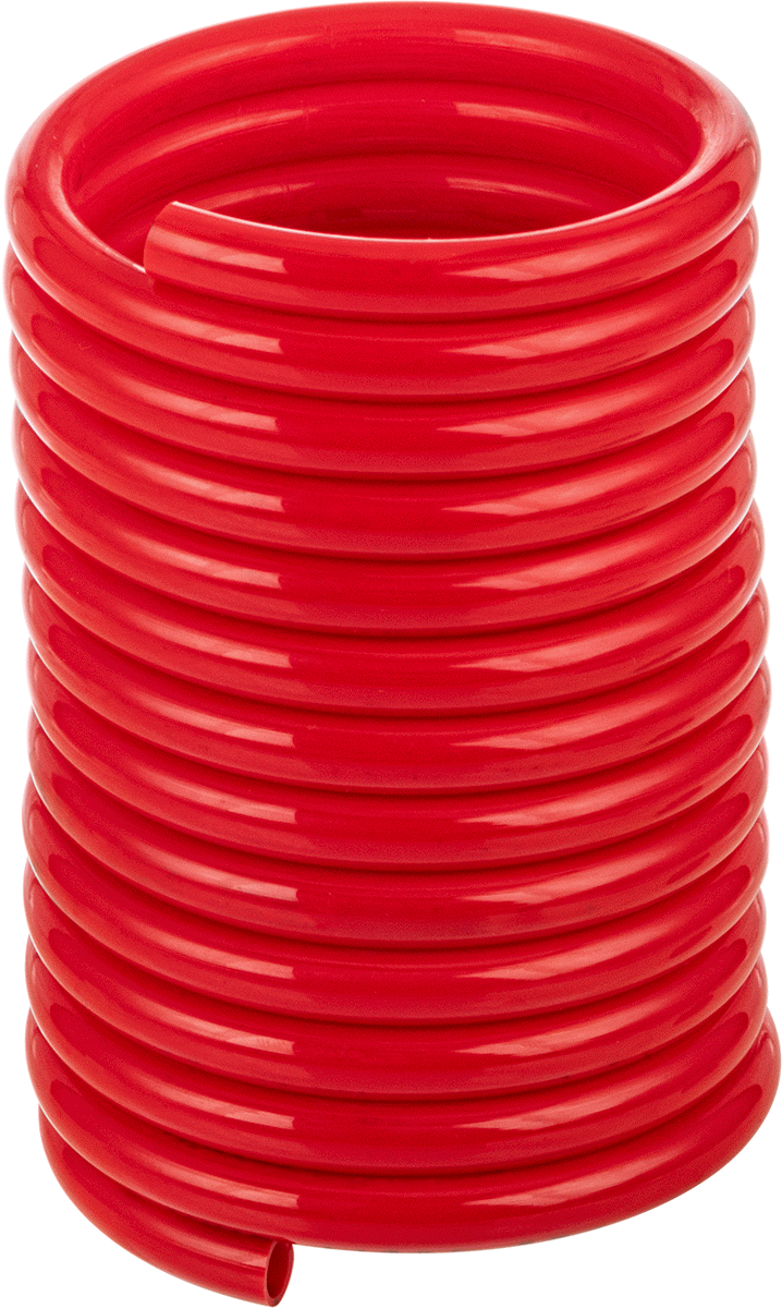 Geri Çekilebilir Hava Hortumu, 3/16" ID, 1/4" OD, Kırmızı, 10 Fit Uzunluk