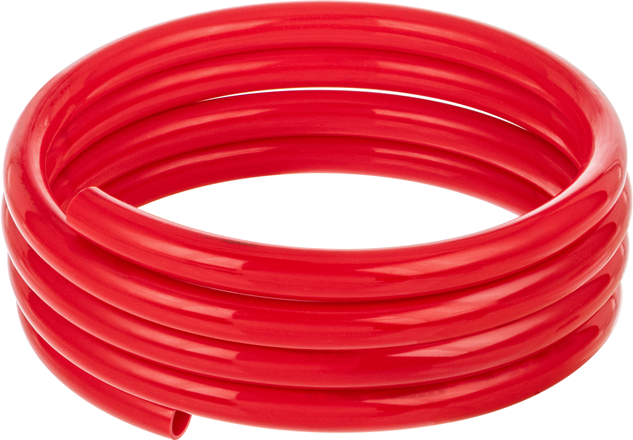 Geri Çekilebilir Hava Hortumu, 1/2" ID, 5/8" OD, Kırmızı, 10 Fit Uzunluk