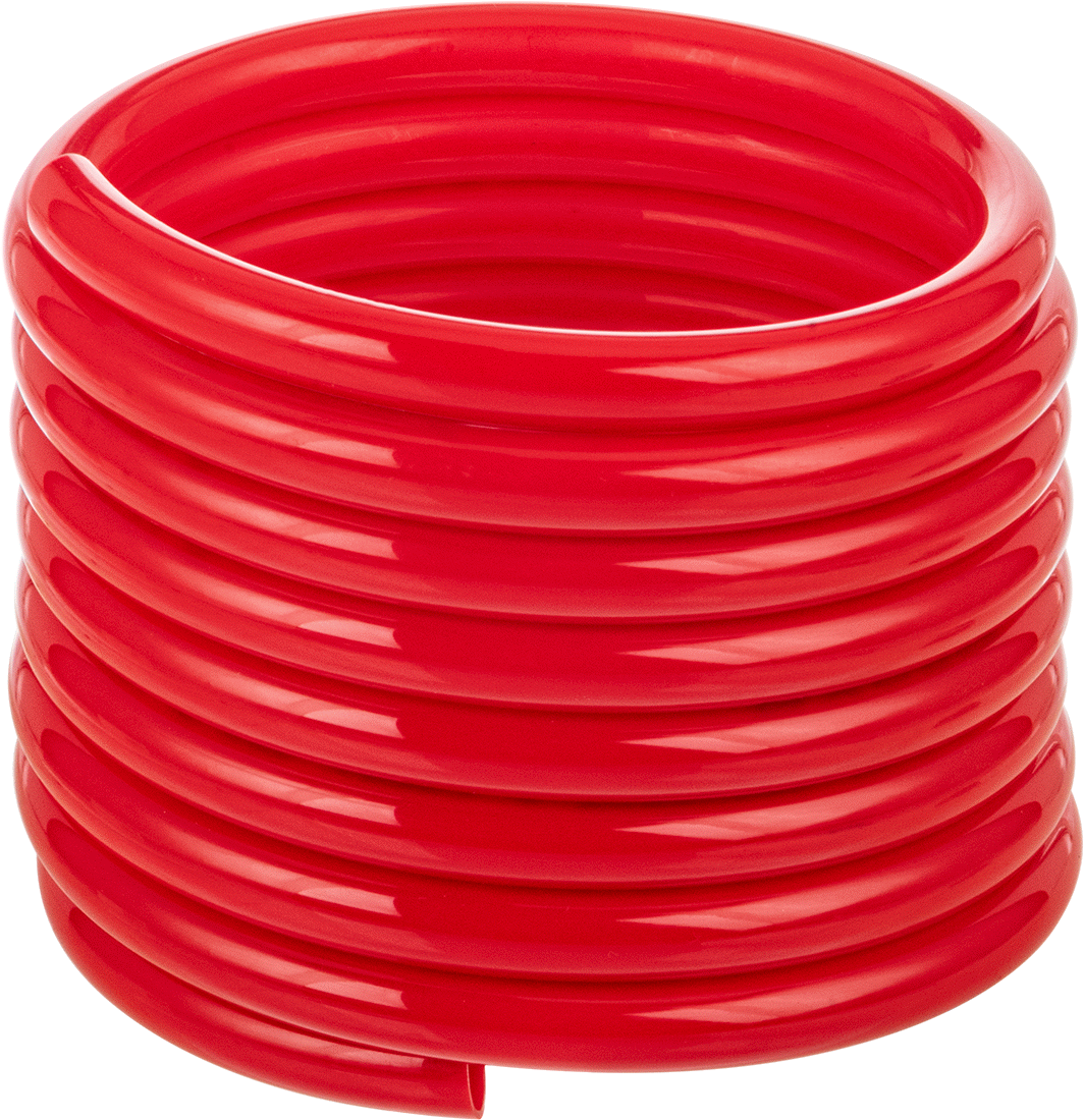 Geri Çekilebilir Hava Hortumu, 1/4" ID, 5/16" OD, Kırmızı, 50 Fit Uzunluk