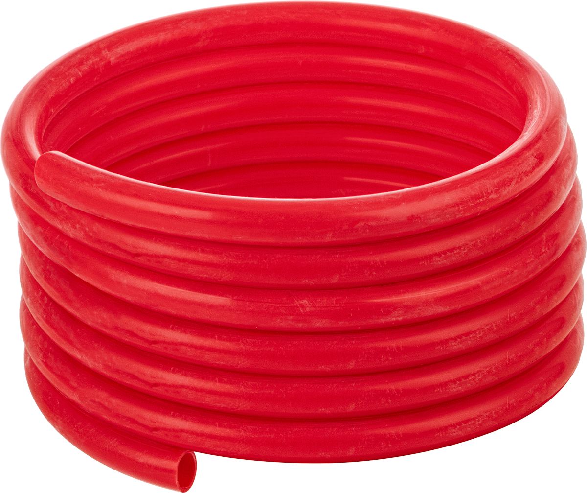 Geri Çekilebilir Hava Hortumu, 3/8" ID, 1/2" OD, Kırmızı, 50 Fit Uzunluk