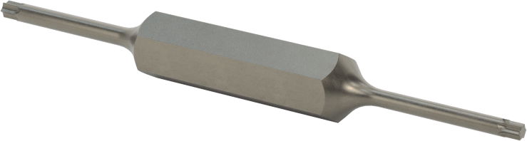 Çift Yönlü Uç, Bilyalı Tespit ile, 1/4" Altıgen Şaft, T6 x T7 Torx, 2-1/2" Uzunluk