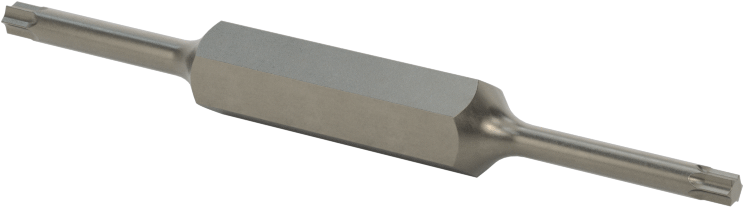 Çift Yönlü Uç, Bilyalı Tespit ile, 1/4" Altıgen Şaft, T8 x T10 Torx 2-1/2" Uzunluk