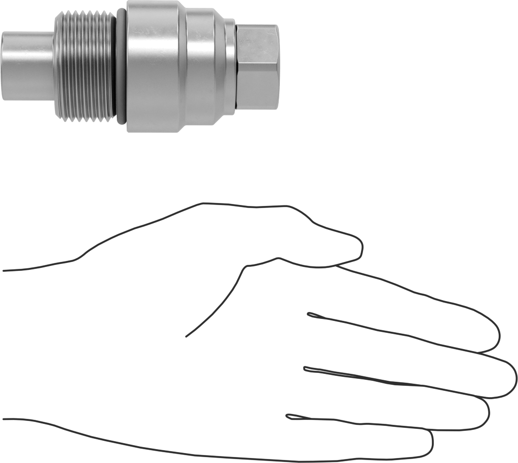Ağır Hizmet Tipi Diş Kilitli Hızlı Bağlantı Kesme Hortum Bağlantısı, Hidrolik Sıvı için, Plug, 1/2 Kaplin Boyutu, 1/2 NPTF Dişi
