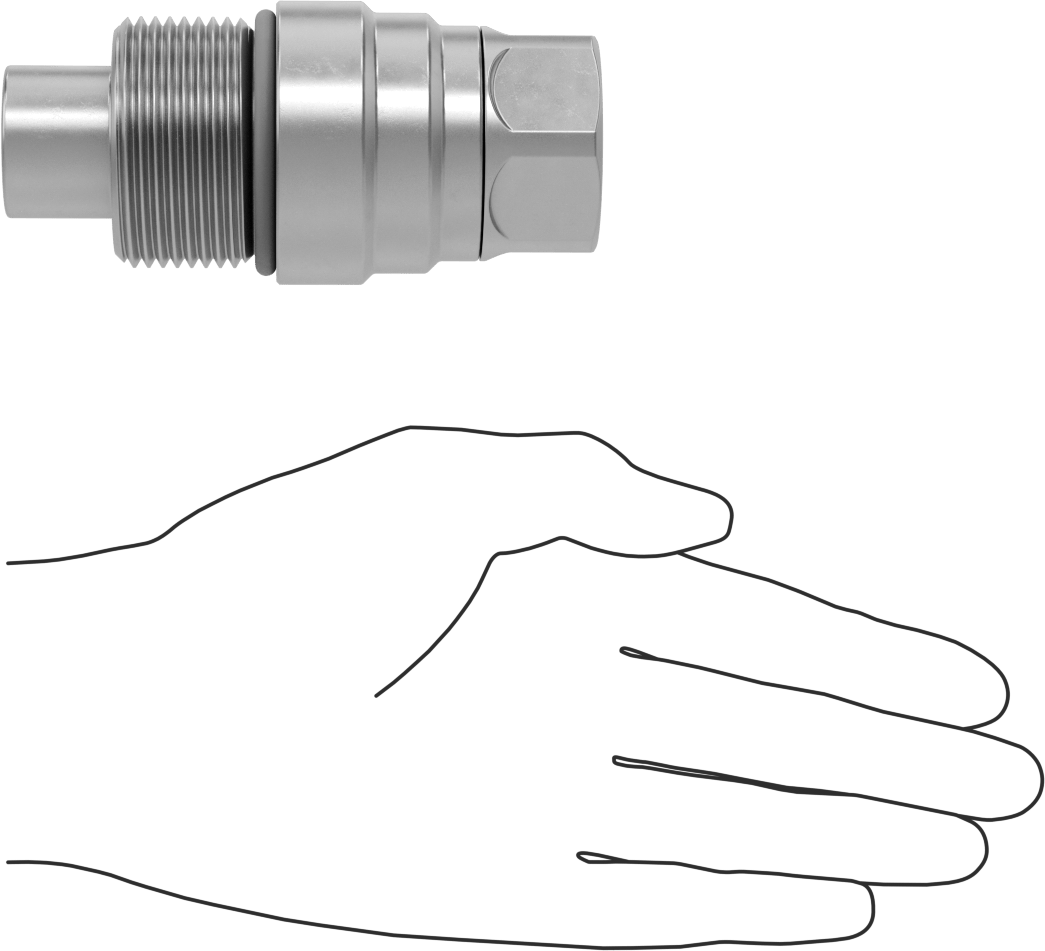 Ağır Hizmet Tipi Diş Kilitli Hızlı Bağlantı Kesme Hortum Bağlantısı, Hidrolik Sıvı için, Plug, 3/4 Kaplin Boyutu, 3/4 NPTF Dişi