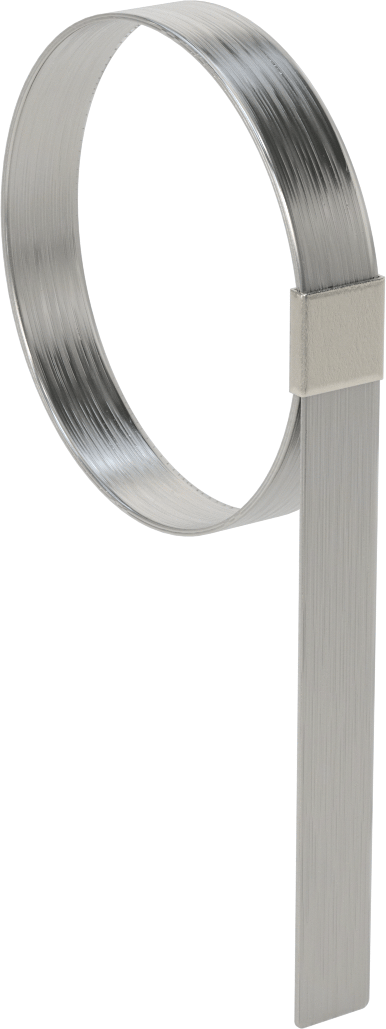 Sert Hortumlar için Düşük Profilli Bant Kelepçeleri, 300 Paslanmaz Çelik, 3/4" ila 3-1/2" ID