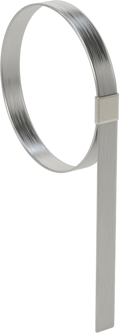 Sert Hortumlar için Düşük Profilli Bant Kelepçeleri, 300 Paslanmaz Çelik, 3/4" ila 4-1/2" ID