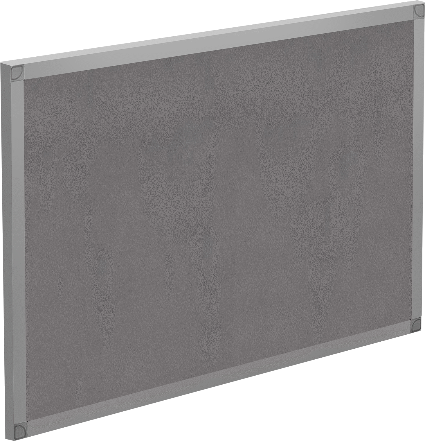 36“ Genişlik x 24” Yükseklik, Alüminyum Çerçeveli Keçe Kaplı Mantar Pano