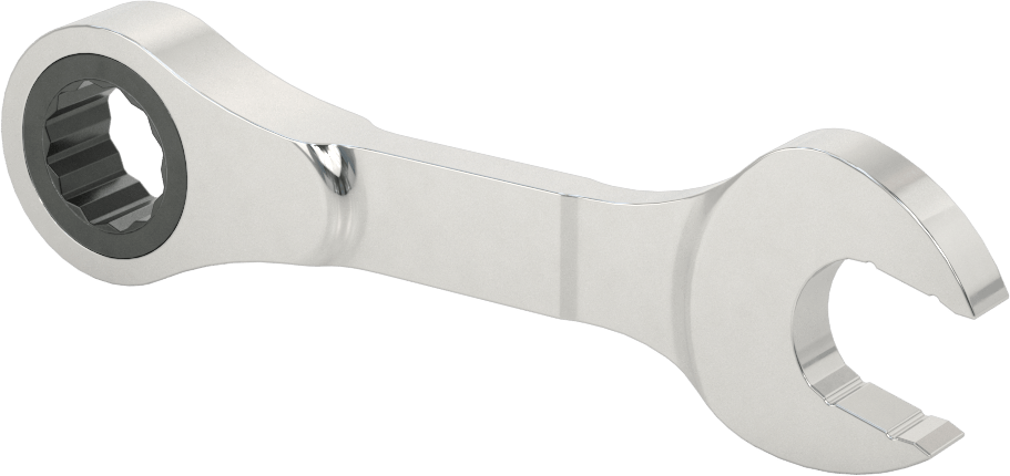 Kısa Cırcırlı Kombinasyon Anahtarı, 5/8" Boyut, 4-7/8" Toplam Uzunluk