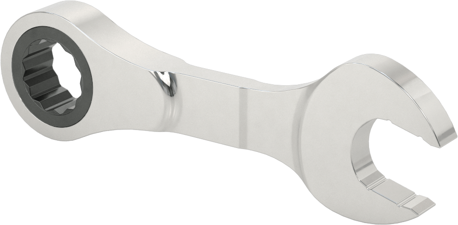 Kısa Cırcırlı Kombinasyon Anahtarı, 3/4" Boyut, 5-3/8" Toplam Uzunluk
