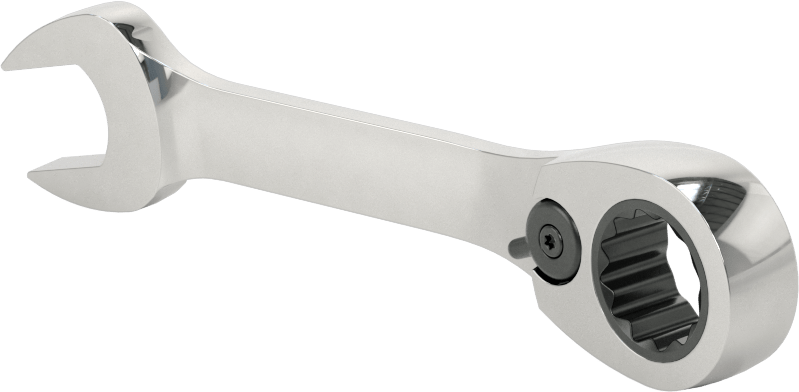 Kısa Cırcırlı Kombinasyon Anahtarı, Ters Çevrilebilir, 13 mm Boyut, 4-1/2" Toplam Uzunluk