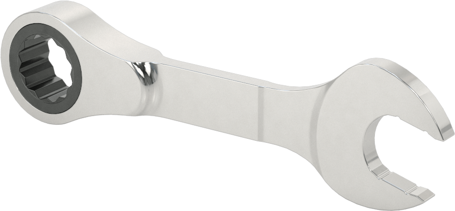 Kısa Cırcırlı Kombinasyon Anahtarı, 15 mm Boyut, 4-5/8" Toplam Uzunluk