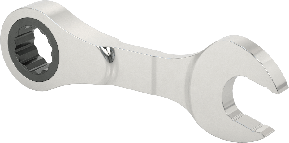 Kısa Cırcırlı Kombinasyon Anahtarı, 19 mm Boyut, 5-3/8" Toplam Uzunluk