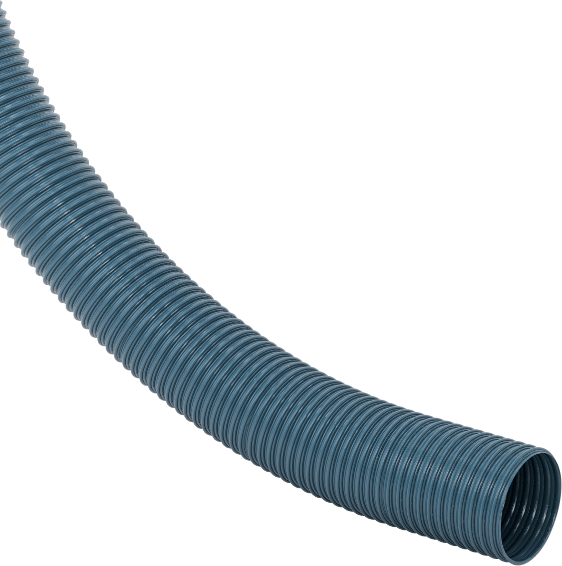 Mavi Blo-R-Vac Kanal Hortumu, Mavi PVC, 4" ID, 4-5/16" OD