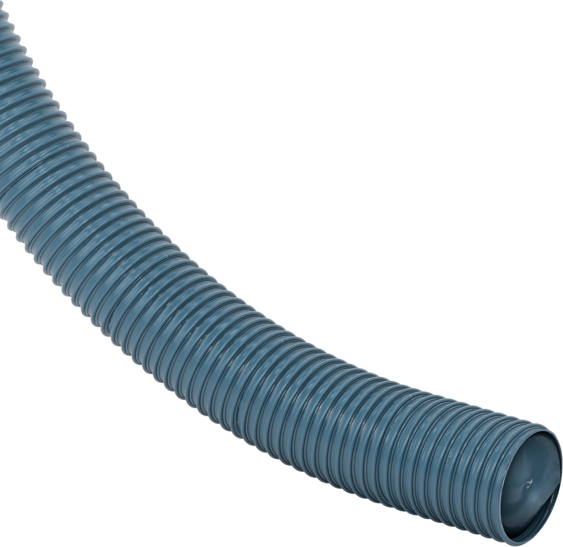 Mavi Blo-R-Vac Kanal Hortumu, Ağaç Yongaları ve Plastik Peletler için, 5" ID, 5-1/2" OD