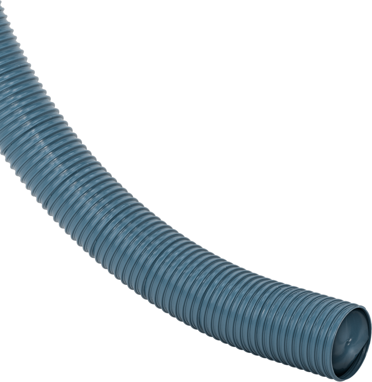 Mavi Blo-R-Vac Kanal Hortumu, Ağaç Yongaları ve Plastik Peletler için, 6" ID, 6-1/2" OD