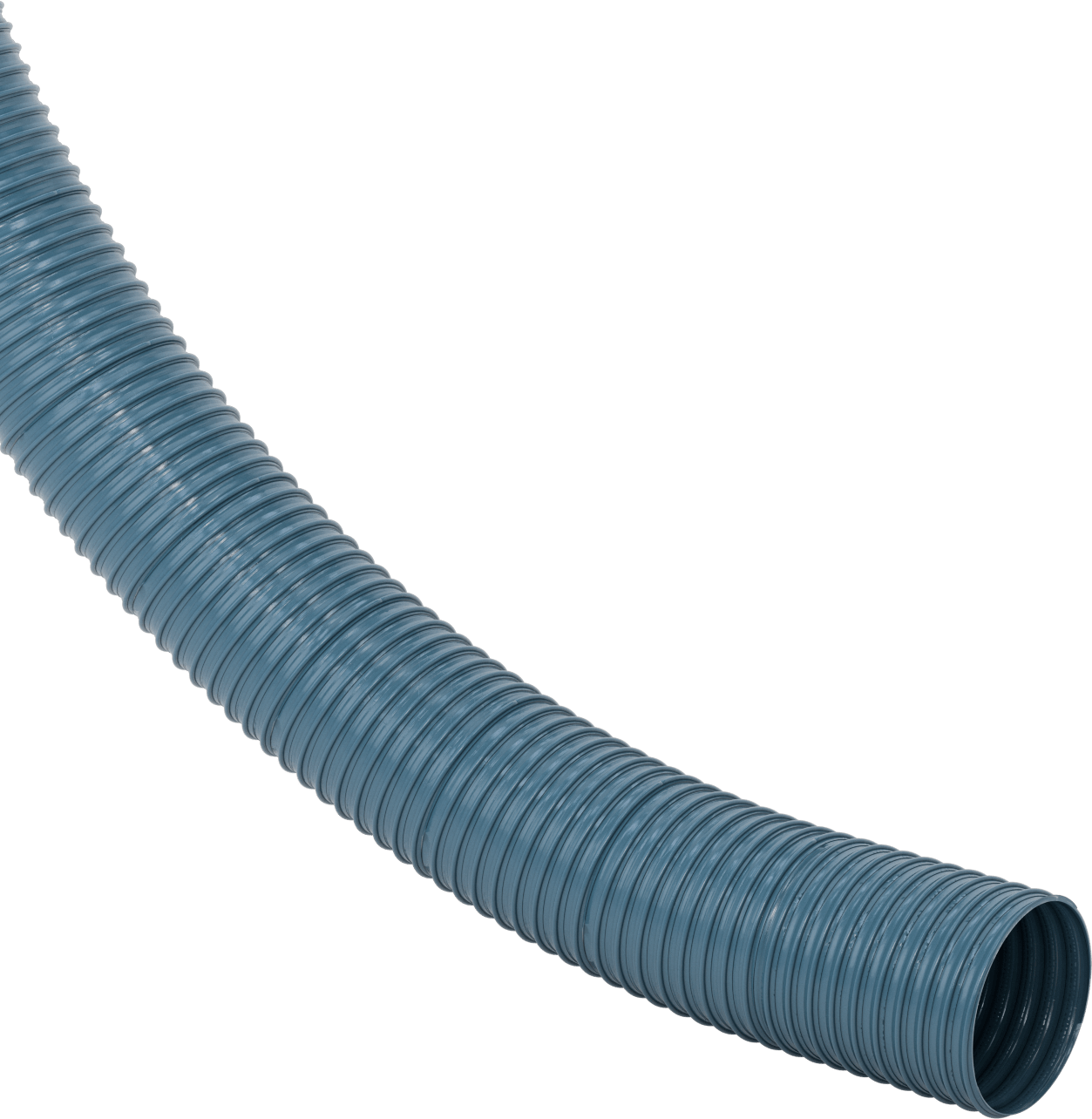Mavi Blo-R-Vac Kanal Hortumu, Ağaç Yongaları ve Plastik Peletler için, 8" ID, 8-9/16" OD