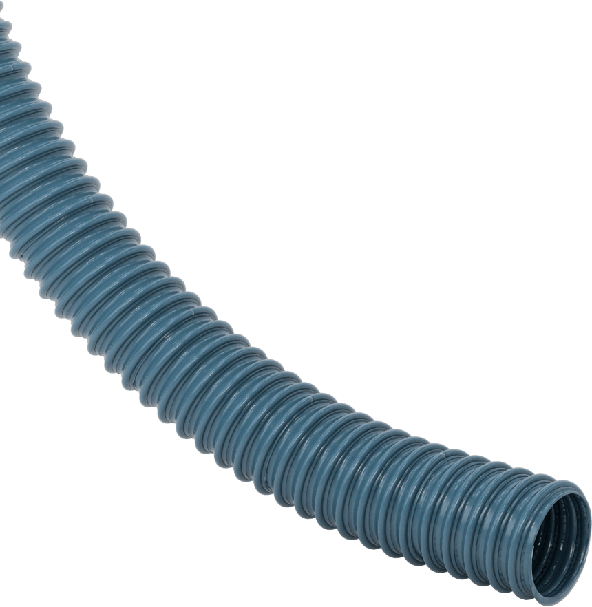 Mavi Blo-R-Vac Kanal Hortumu, Mavi PVC, 1-1/4" ID, 1-1/2" OD, 50 Fit Uzunluk
