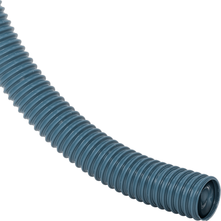 Mavi Blo-R-Vac Kanal Hortumu, Mavi PVC, 1-1/2" ID, 1-3/4" OD, 50 Fit Uzunluk
