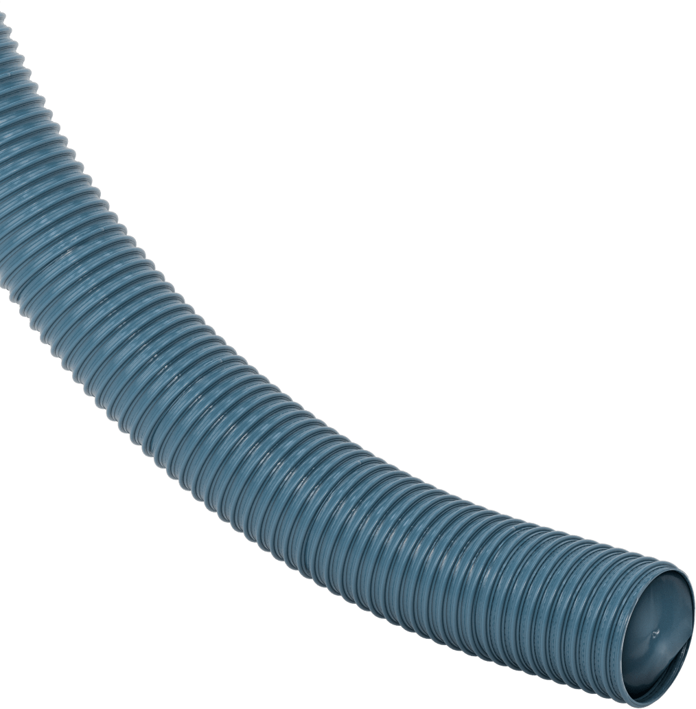 Mavi Blo-R-Vac Kanal Hortumu, Mavi PVC, 2-1/2" ID, 2-3/4" OD, 50 Fit Uzunluk