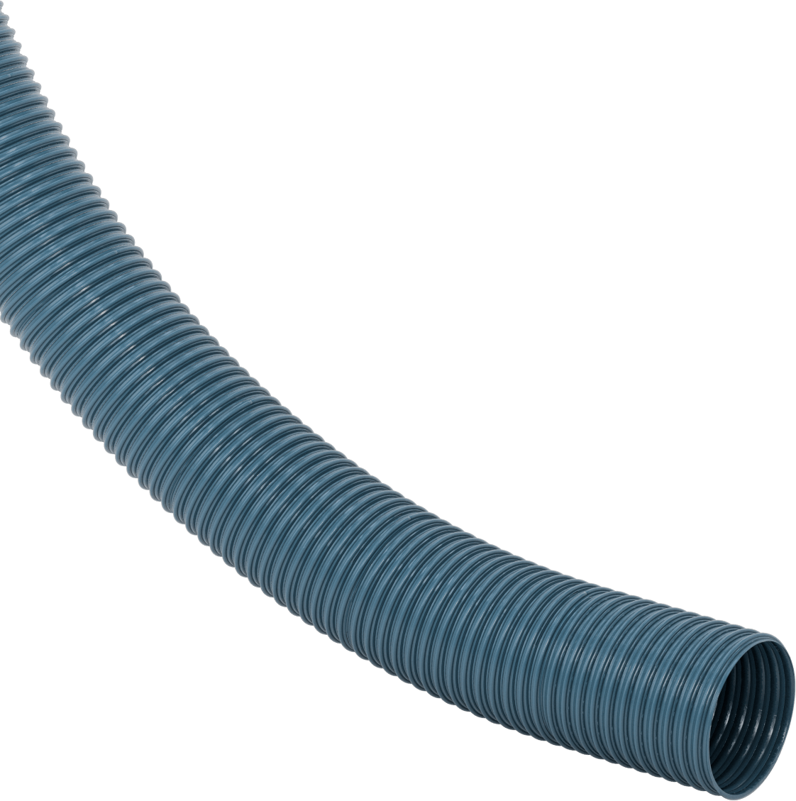 Mavi Blo-R-Vac Kanal Hortumu, Mavi PVC, 4" ID, 4-5/16" OD, 50 Fit Uzunluk