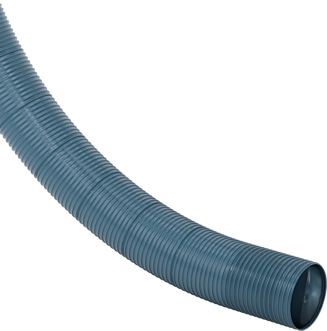 Mavi Blo-R-Vac Kanal Hortumu, Mavi PVC, 8" ID, 8-3/8" OD, 50 Fit Uzunluk