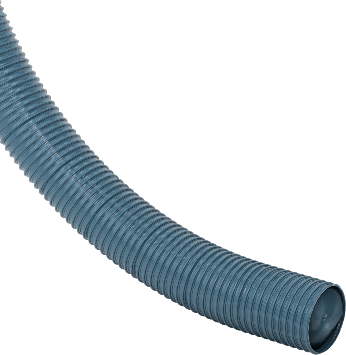 Mavi Blo-R-Vac Kanal Hortumu, Ağaç Yongaları ve Plastik Peletler için, 6" ID, 50 Fit Uzunluk