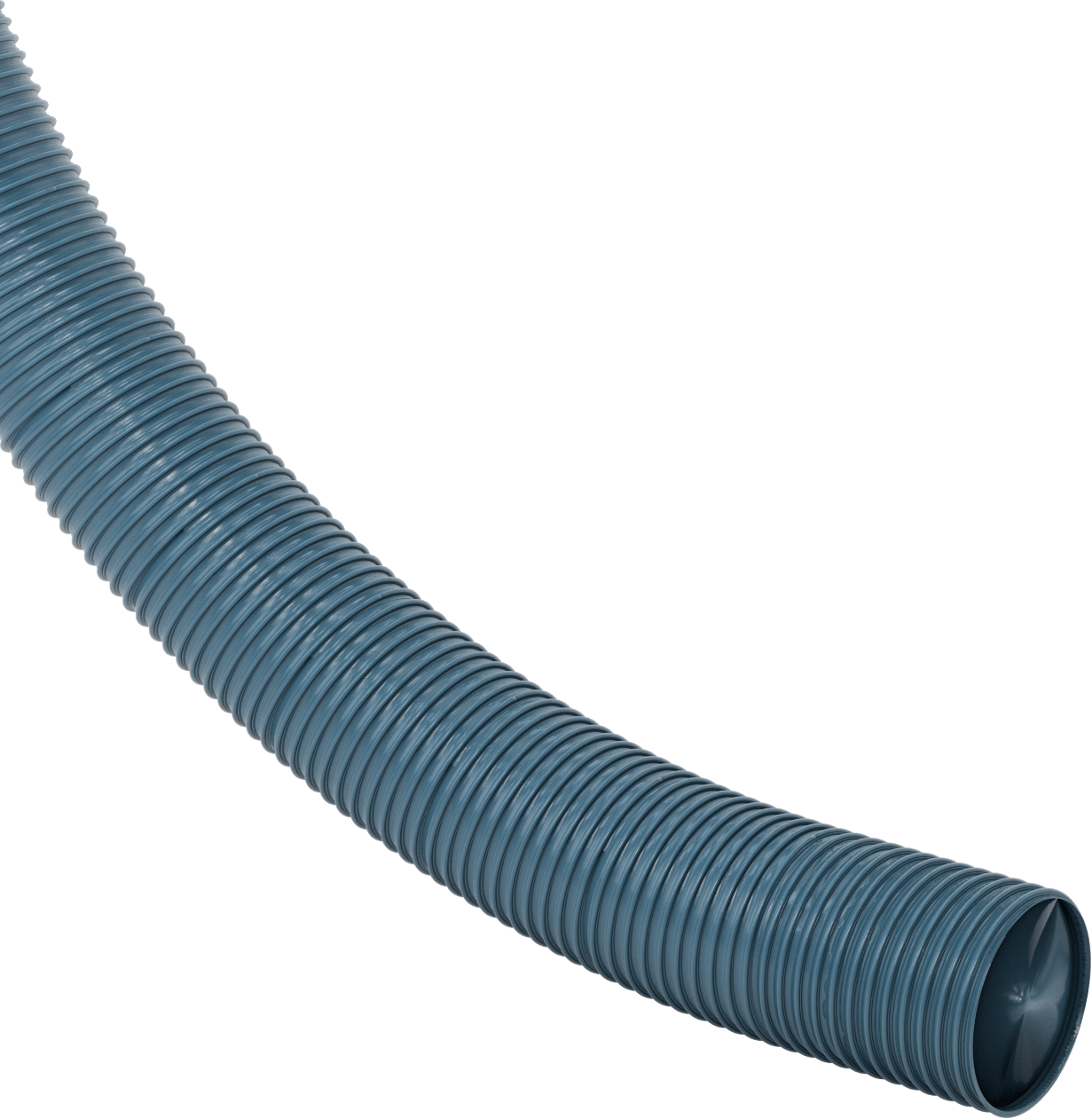 Mavi Blo-R-Vac Kanal Hortumu, Ağaç Yongaları ve Plastik Peletler için, 7" ID, 50 Fit Uzunluk
