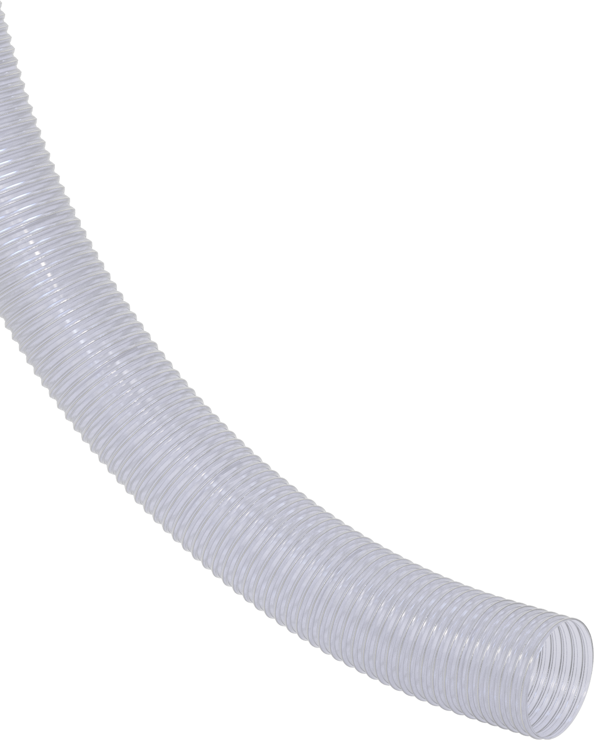 Blo-R-Vac Dumanlar için Çok Esnek Kanal Hortumu, Şeffaf PVC, 5" ID, 5-5/16" OD