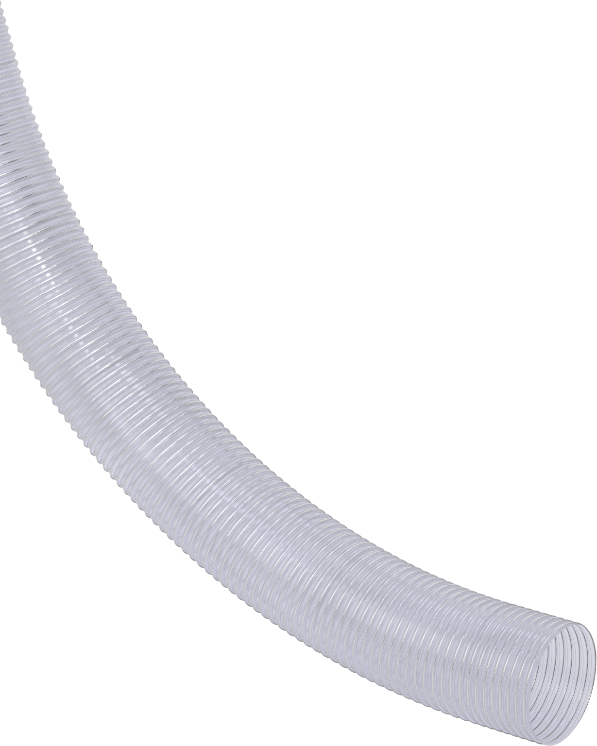 Blo-R-Vac Dumanlar için Çok Esnek Kanal Hortumu, Şeffaf PVC, 7" ID, 7-5/16" OD, 50 Fit Uzunluk