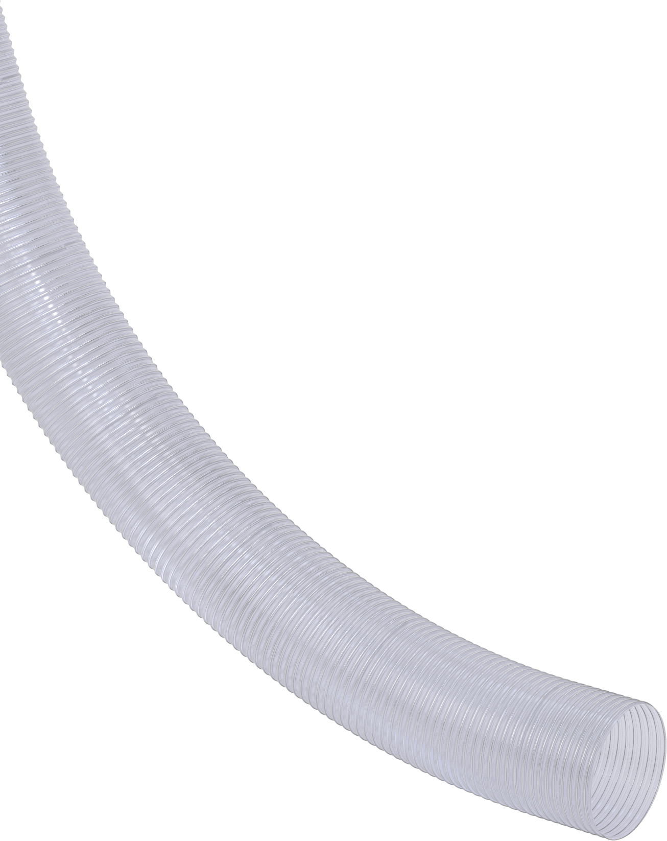 Blo-R-Vac Dumanlar için Çok Esnek Kanal Hortumu, Şeffaf PVC, 12" ID, 12-3/8" OD, 25 Fit Uzunluk
