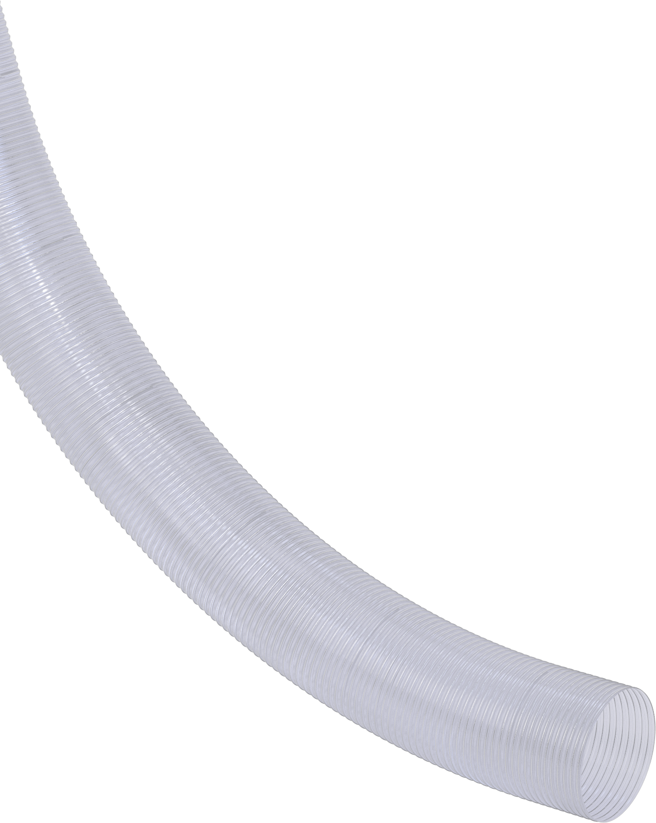Blo-R-Vac Dumanlar için Çok Esnek Kanal Hortumu, Şeffaf PVC, 16" ID, 16-3/8" OD, 25 Fit Uzunluk