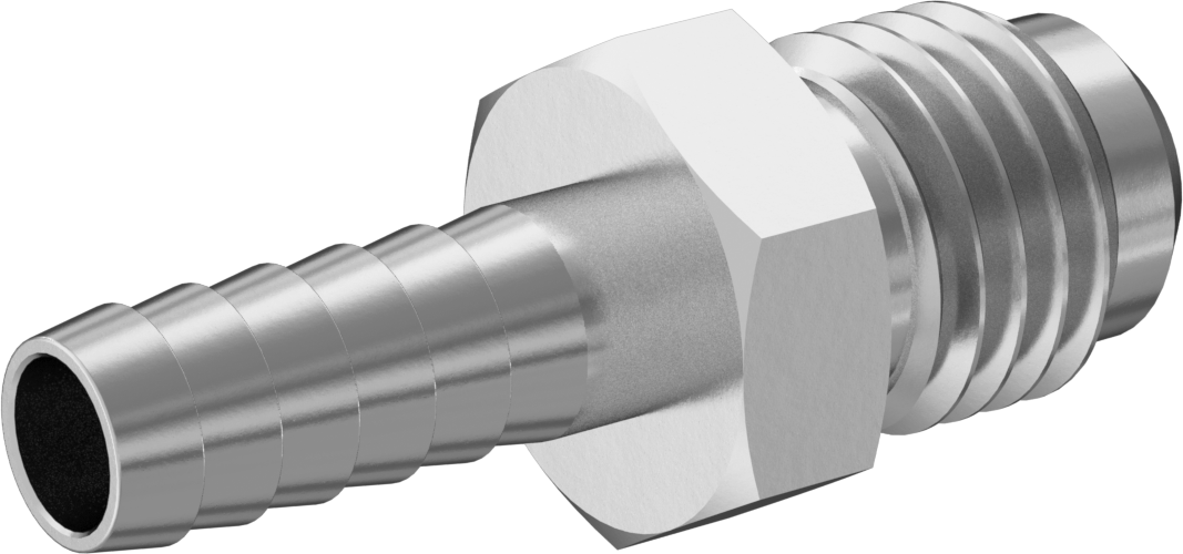 Gıda ve İçecek için Paslanmaz Çelik Dikenli Boru Bağlantı Parçası, 1/4“ Boru İç Çap x 5/16” Boru Dış Çap Erkek Genişletilmiş Adaptör