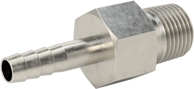 Gıda ve İçecek için Paslanmaz Çelik Dikenli Boru Bağlantı Parçası, 3/16" Boru İç Çapı x 1/8 NPT Erkek için Düz Adaptör