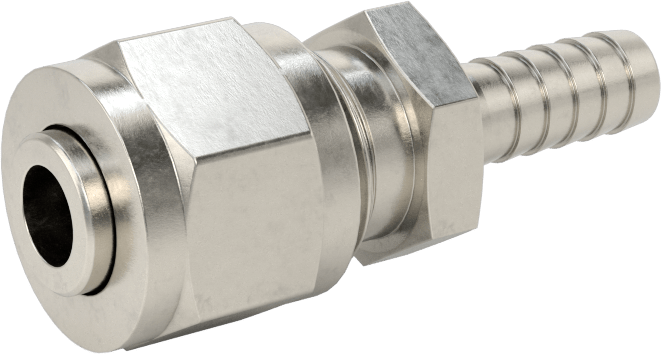 Gıda ve İçecek için Paslanmaz Çelik Dikenli Boru Bağlantı Parçası, 1/4“ Boru İç Çapı x 1/4” Sıkıştırma Borusu Dış Çapı için Adaptör