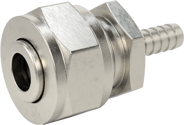 Gıda ve İçecek için Paslanmaz Çelik Dikenli Boru Bağlantı Parçası, 1/4“ Boru İç Çap x 3/8” Sıkıştırma Boru Dış Çap için Adaptör