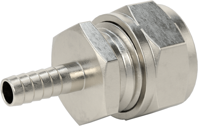 Gıda ve İçecek için Paslanmaz Çelik Dikenli Boru Bağlantı Parçası, 1/4“ Boru İç Çap x 3/8” Sıkıştırma Boru Dış Çap için Adaptör