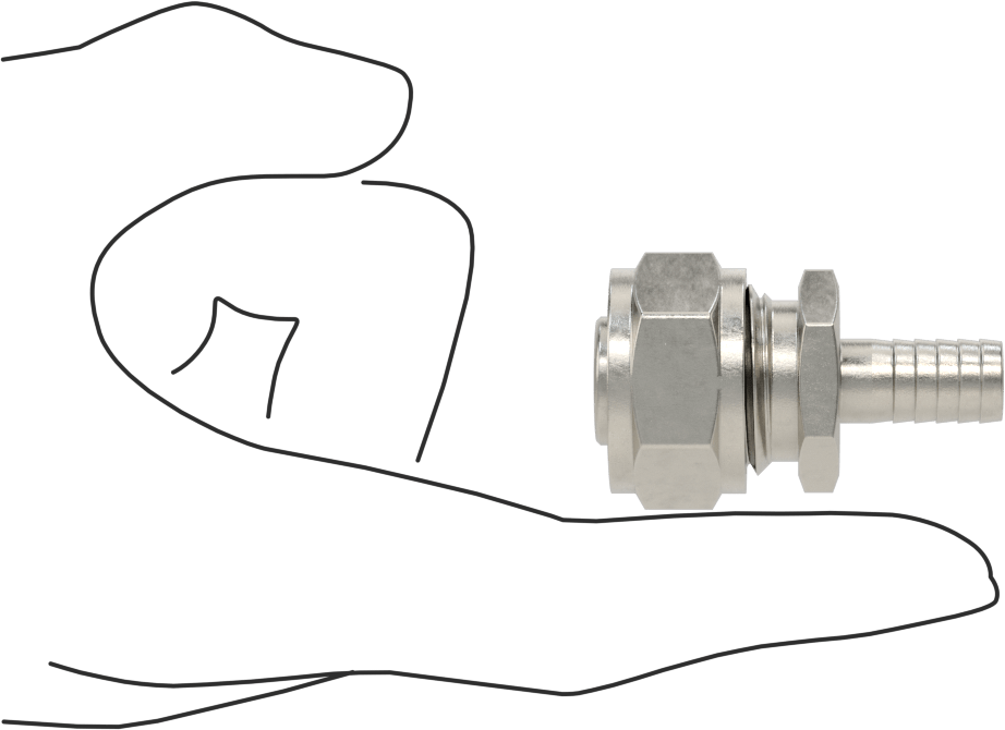 Gıda ve İçecek için Paslanmaz Çelik Dikenli Boru Bağlantı Parçası, 3/8“ Boru İç Çapı x 3/8” Sıkıştırma Borusu Dış Çapı için Adaptör