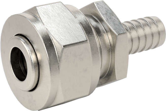 Gıda ve İçecek için Paslanmaz Çelik Dikenli Boru Bağlantı Parçası, 3/8“ Boru İç Çapı x 3/8” Sıkıştırma Borusu Dış Çapı için Adaptör