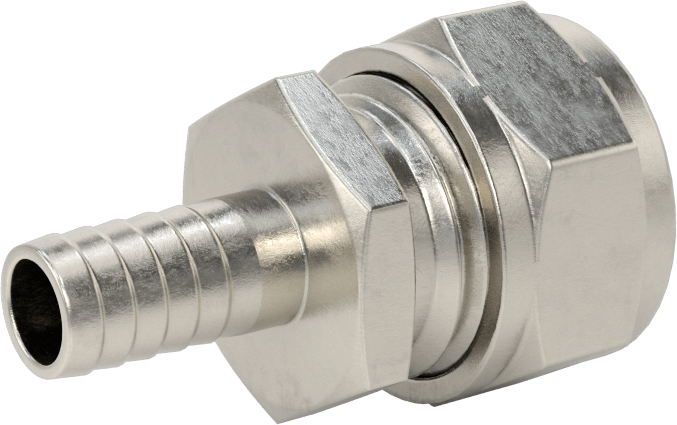 Gıda ve İçecek için Paslanmaz Çelik Dikenli Boru Bağlantı Parçası, 3/8“ Boru İç Çapı x 3/8” Sıkıştırma Borusu Dış Çapı için Adaptör