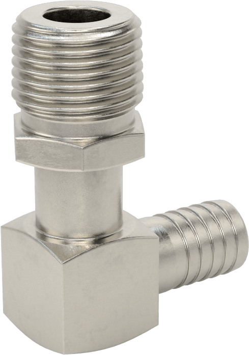 Gıda ve İçecek için Paslanmaz Çelik Dikenli Boru Bağlantı Parçası, 1/2" İç Çaplı Boru için 90 Derece Dirsek Adaptörü, 1/2 NPT Erkek