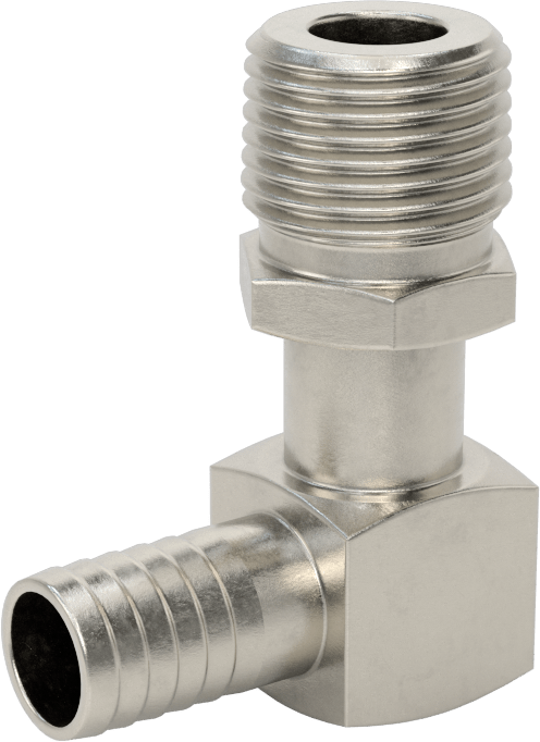 Gıda ve İçecek için Paslanmaz Çelik Dikenli Boru Bağlantı Parçası, 1/2" İç Çaplı Boru için 90 Derece Dirsek Adaptörü, 1/2 NPT Erkek