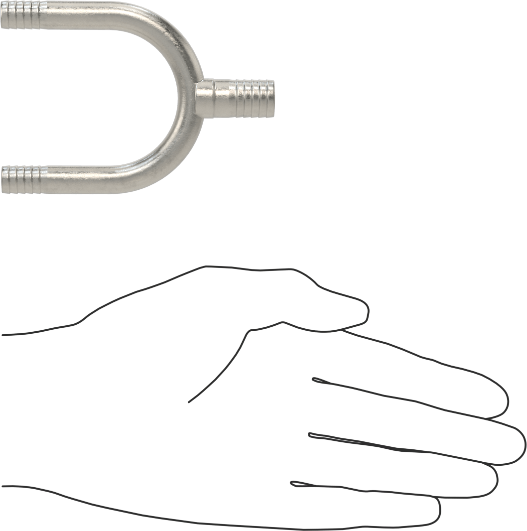 Gıda ve İçecek için Paslanmaz Çelik Dikenli Boru Bağlantı Parçası, 3/8“ x 1/2” İç Çaplı Boru için Y Redüktör