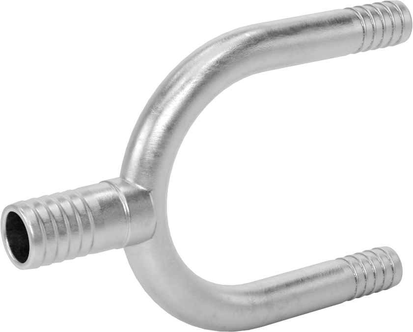 Gıda ve İçecek için Paslanmaz Çelik Dikenli Boru Bağlantı Parçası, 3/8“ x 1/2” İç Çaplı Boru için Y Redüktör